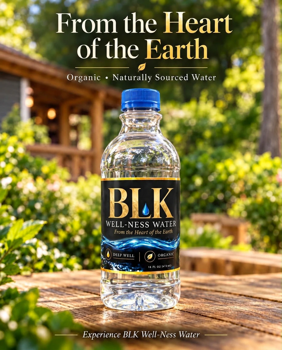 BLK WELL-NESS Water bottle — From the Heart of the Earth