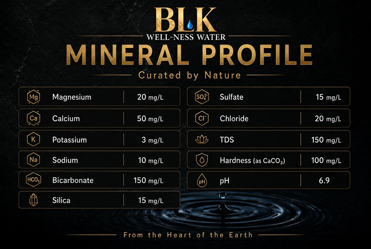 BLK WELL-NESS Water mineral profile
