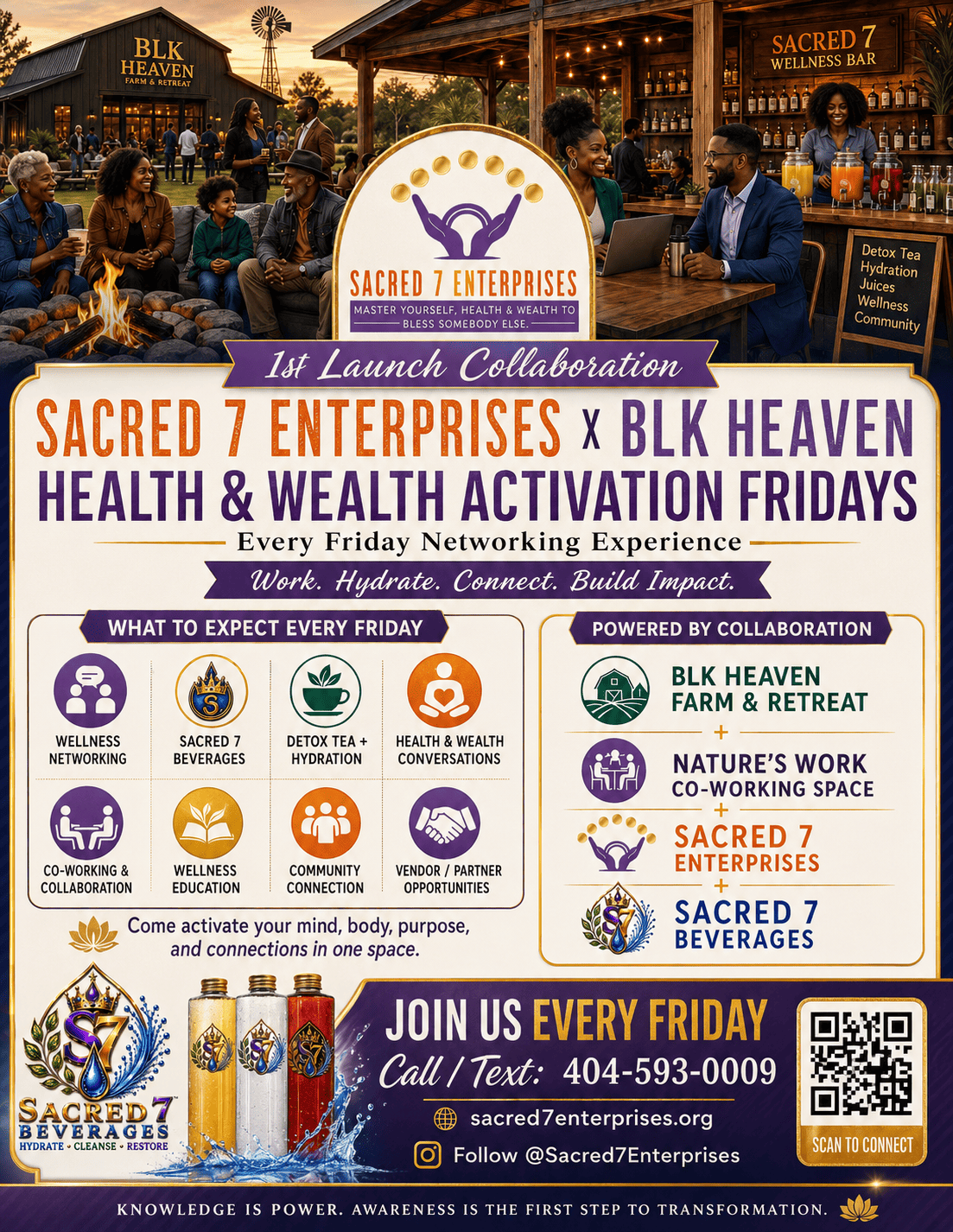 Sacred 7 community event artwork