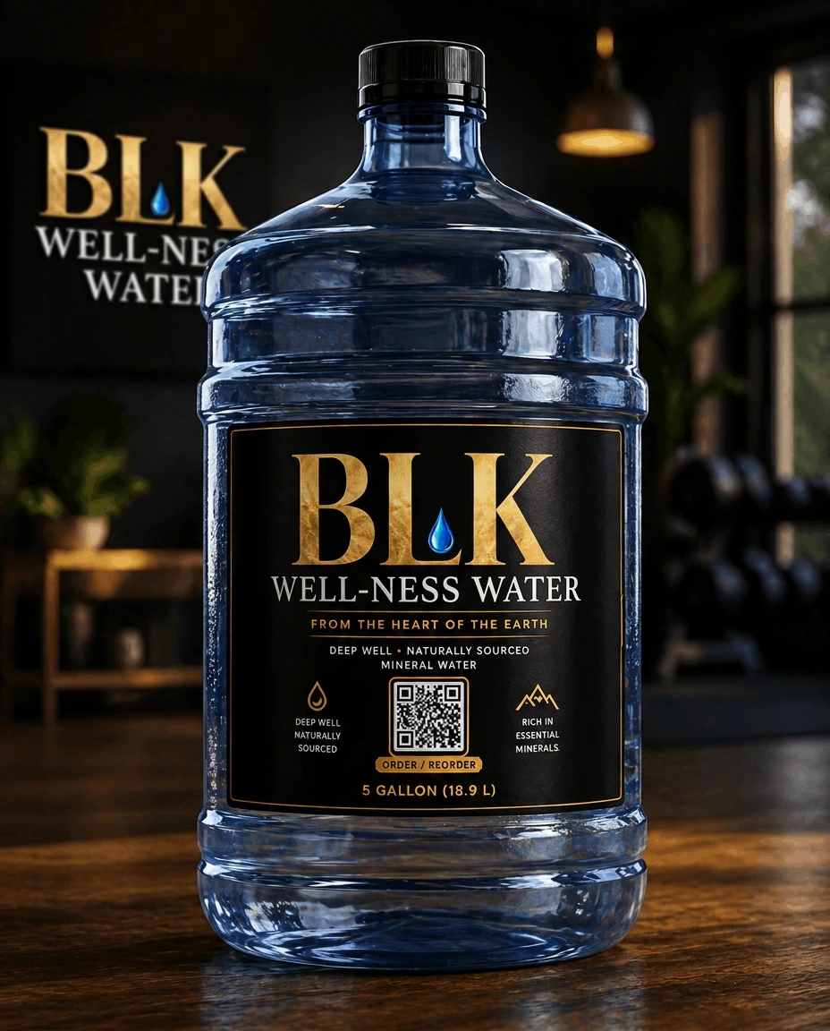 BLK WELL-NESS Water five-gallon jug and dispenser