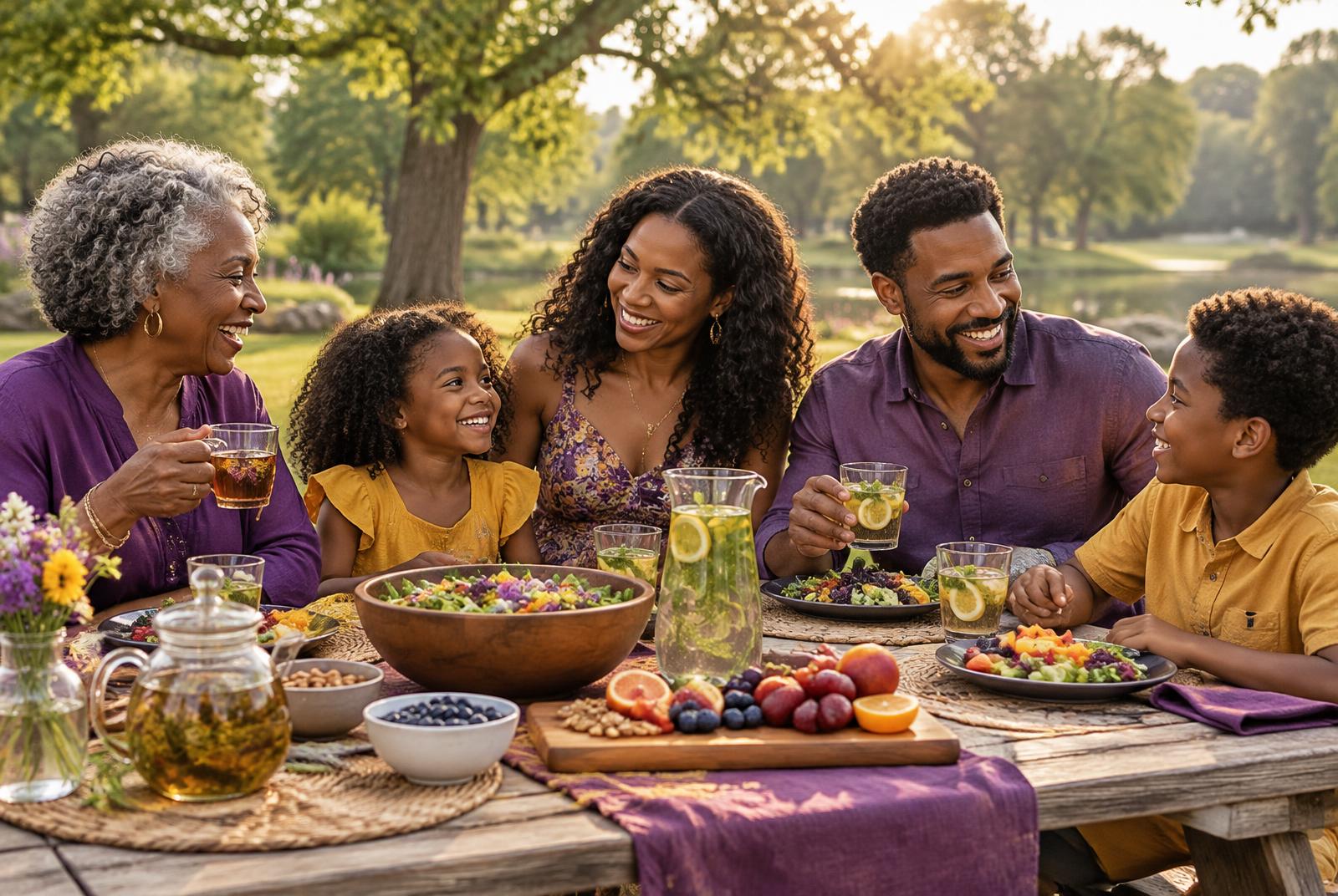 Family sharing a wellness moment